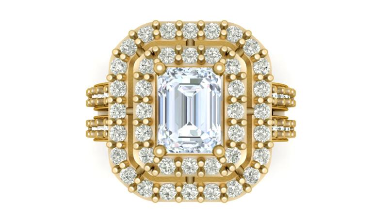 Filigree Engagement Dimond Ring 3d printable model