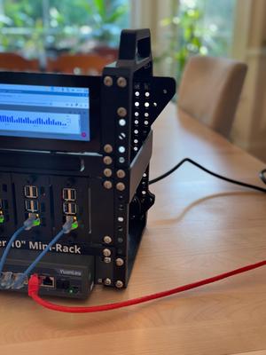 Wall Mount Rear Rails for 10" modular rack