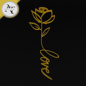 Love - Line Art - 2D Wall Art Decor