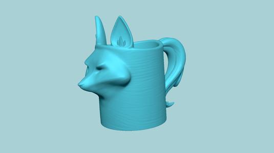 Fox Mug A01 - Furry Anime Animal Creative Cup