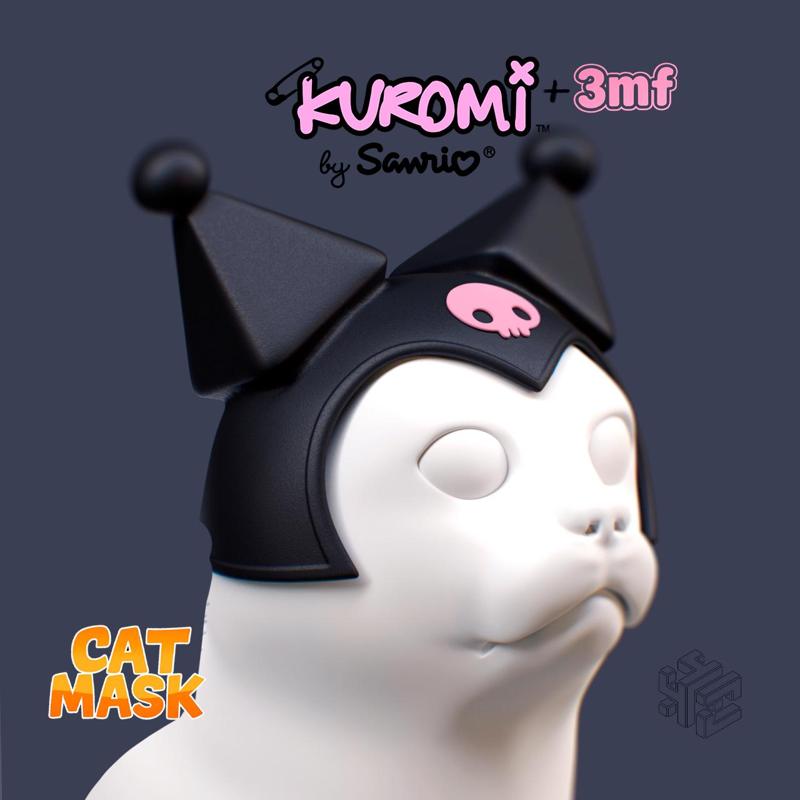 Kuromi Cat Hat — 3D-Printable Cosplay Accessory for Cats
