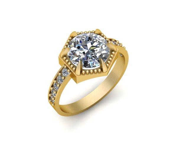 Dimond ring For Women Fashion 3d PRintable Model