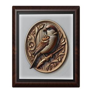 Sparrow animal wall art relief wall decor