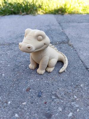 Smiling Crocodile Figurine