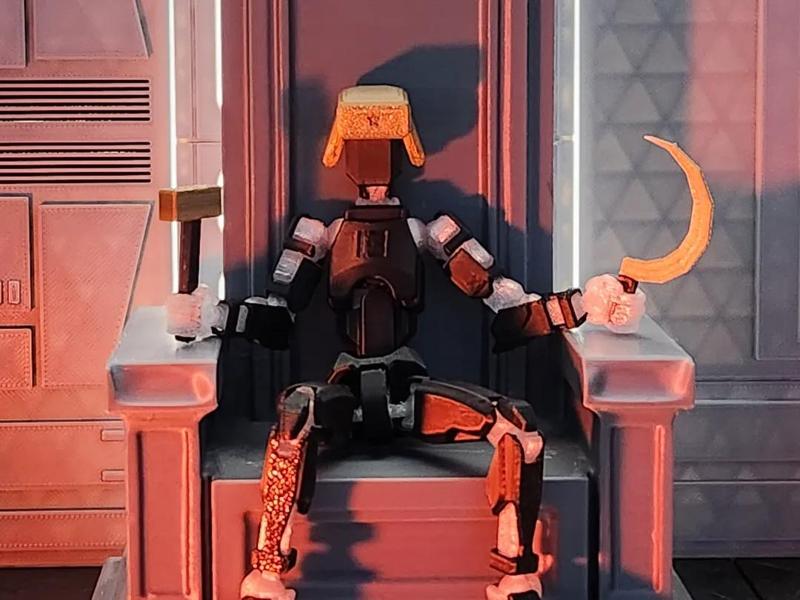 Tall Stone Throne for 1/12 Scale