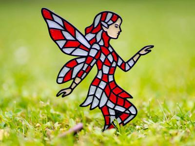 fairy stained glass translucent PLA garden decor