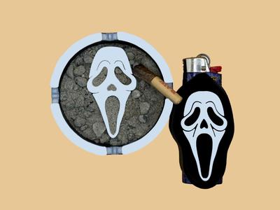 Scream Ashtray/Lighter Case combo