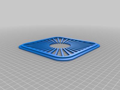 Rectangular trash can extruded filament lid