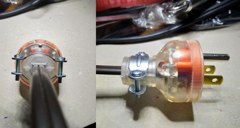 AC plug flat cord split grommet OMNI WPR-103