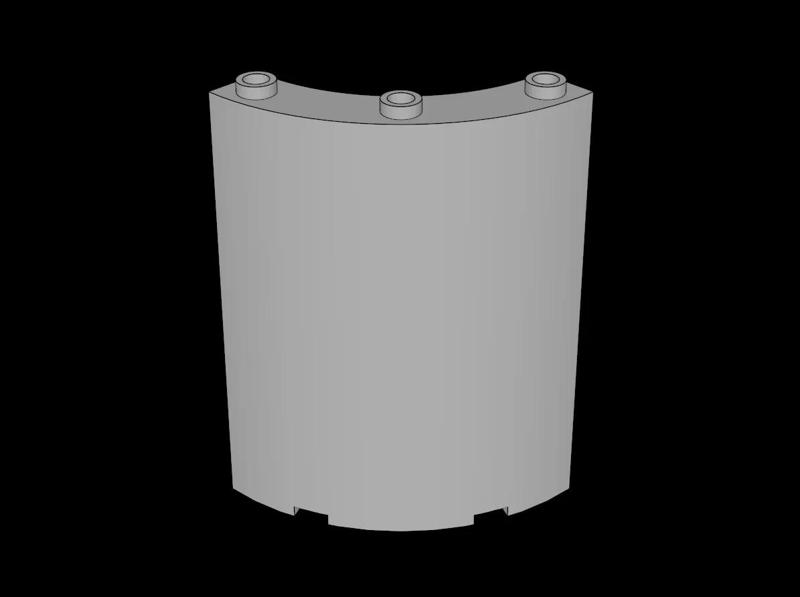 Lego Compatible (30562.dat) Panel  4 x  4 x  6 Corner Round   