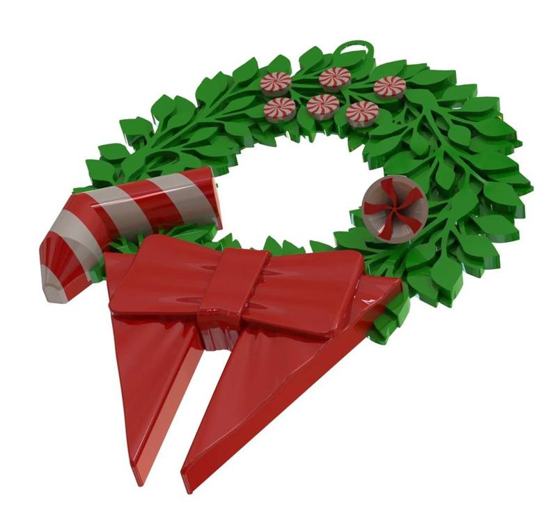 Millennium Falcon Christmas Wreath Ornament