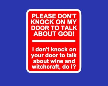 PLEASE DON'T KNOCK ON MY DOOR..., sign