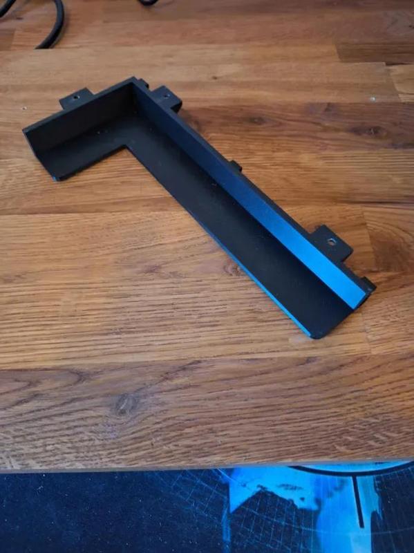 Mac shelf with cable guide   