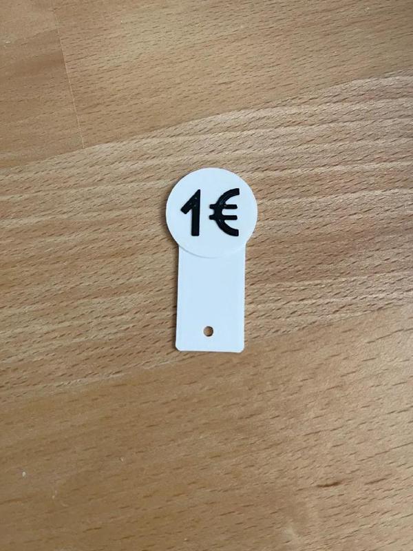 1EURO SHOPPING CART COIN   