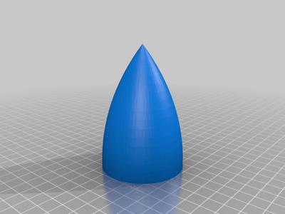 rocket nose cone and fin