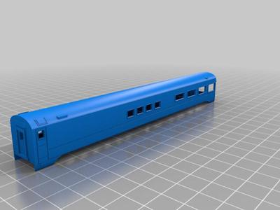 N scale 85' smooth side passenger theatre car