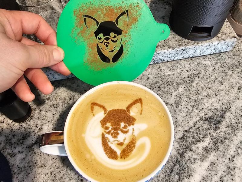 Perfect Chihuahua Dog Latte Art Stencil