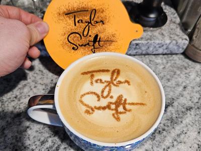Perfect Taylor Swift Signed Latte Art Stencil