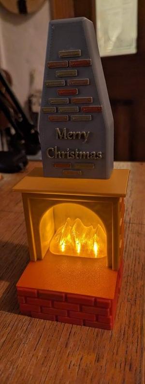 flickering Christmas fireplace