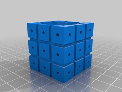 Rubik's cube pencil holder