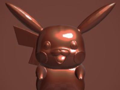 Pikachu miniature 3D printed Pokémon top