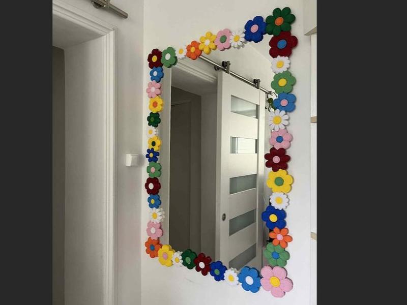 Floral Mirror Frame – IKEA LETTAN 60×96
