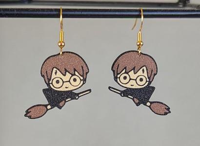 Harry Potter "Harry on Broom" Earrings