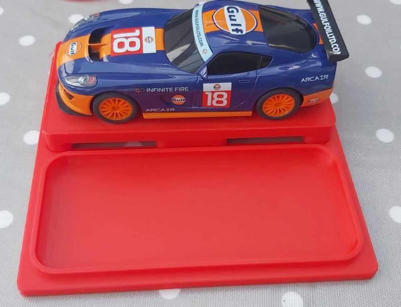 Slot car setup stand and work tray