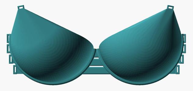 Basic Plunge Bra Bikini Top OpenScad