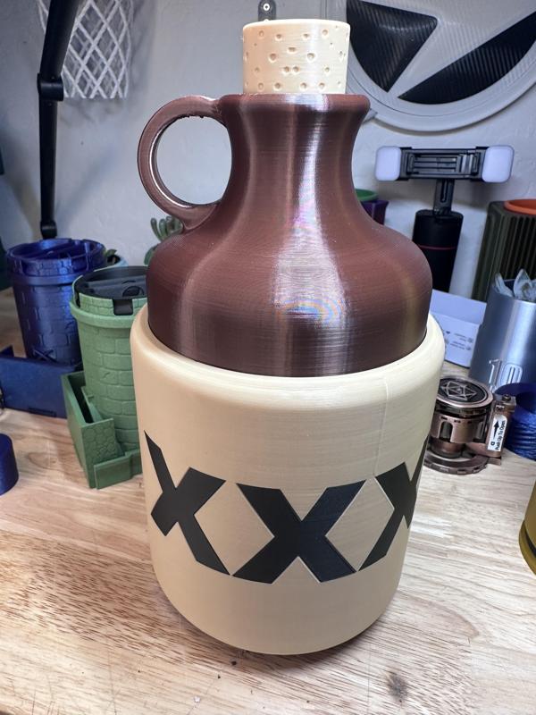 Moonshine Bottle for Cosplay, Stash, Halloween, Storage, Conversation piece. 