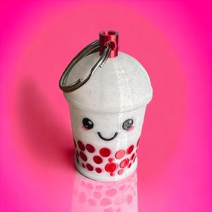 BOBA KAWAII KEYCHAIN STASH CONTAINER. 