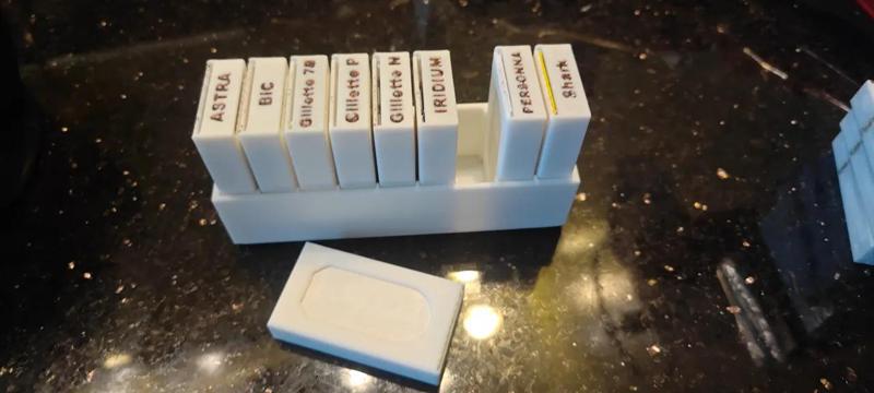 Razor blade box organizer   