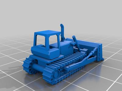 N Scale lowboy load dozer remix