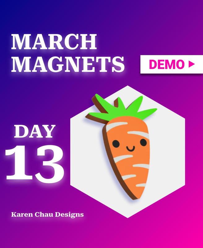March Magnets - Day 13 #marchmagnets | Kawaii Carrot