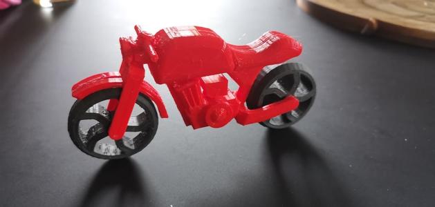 MotorBike with rolling wheels