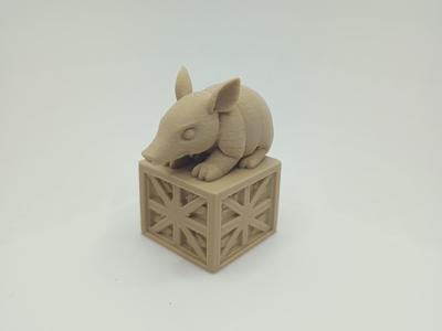 Armadillo on Geometric Pedestal