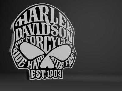 Harley Davidson Skull lightbox