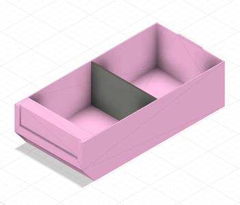 Small Parts Organizer Drawer 4x6 (Remix with Divider)   
