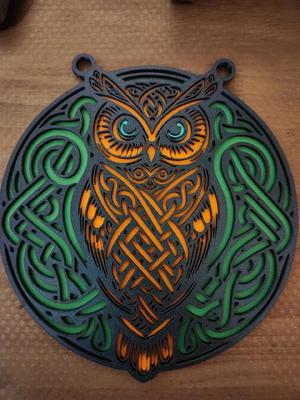 Owl with hanger loops   