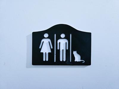Cat's toilet sign
