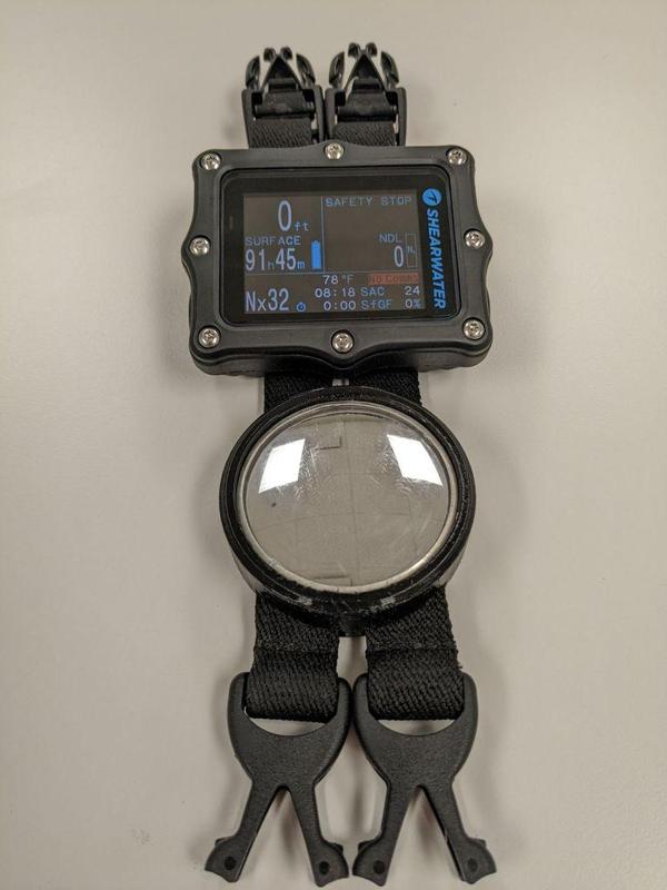 Scuba Diving Wrist Mirror Mount - Shearwater Perdix Strap