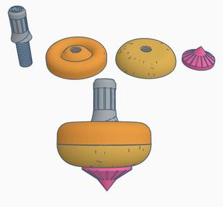 Modular Combat Spinning Top with launcher