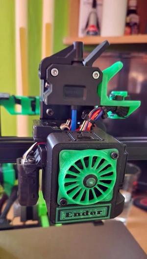 Ender 2 Pro  Fan Duct + Cable chain   