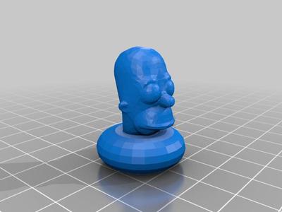 Homer's head on donut