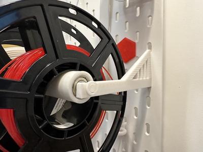 Ikea Skadis Bearing filament roller with built-in hooks