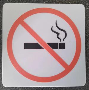 No smoking sign with extra top layer