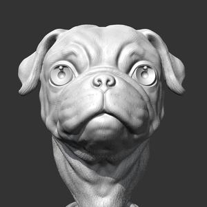 Pug Head AM36 3D print model