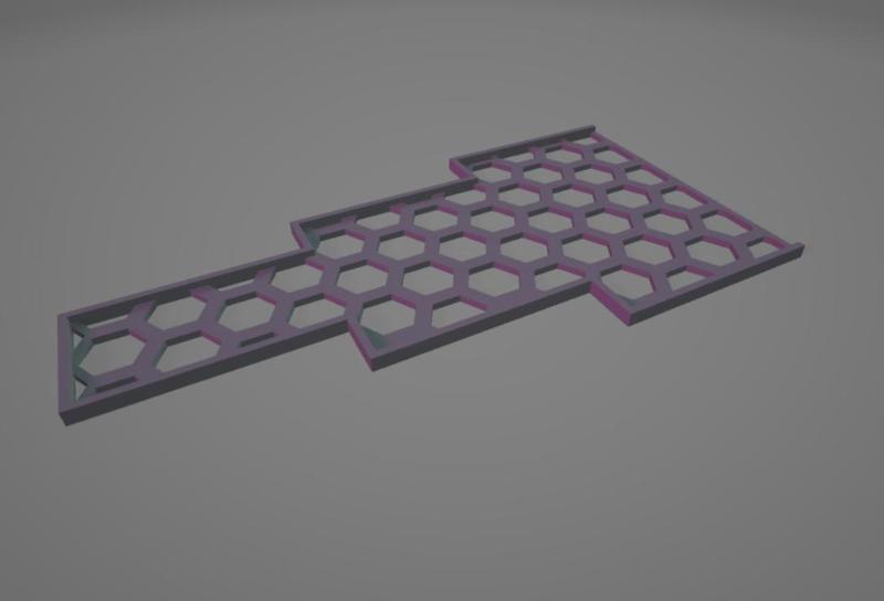 Base Para 6 Bases de 60*30mm En forma de Triangulo