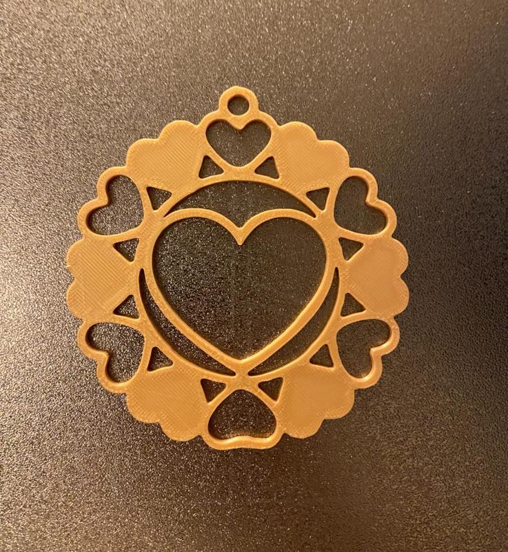 Gold Hearts Christmas Tree Decoration