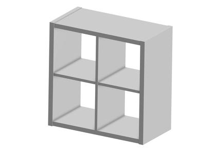 IKEA Kallax 2x2 1:10 scale